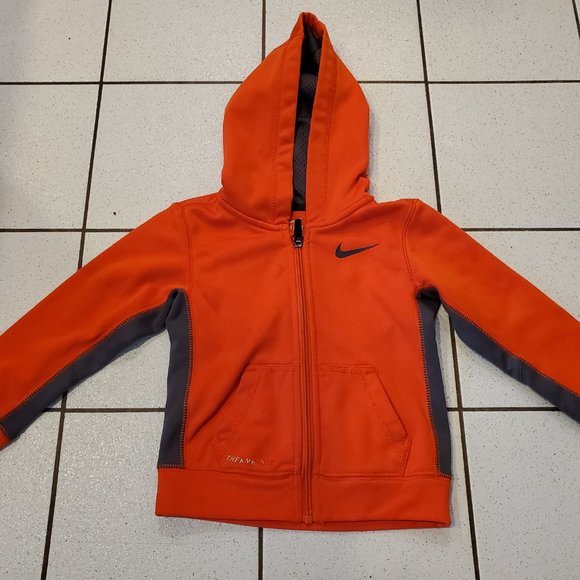 Nike Other - Nike Therma-Fit Orange Zip-up Hoodie Jacket 3T